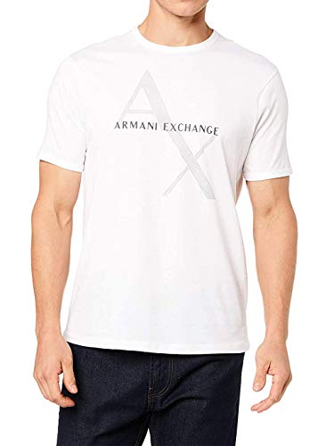 Armani Exchange Herren 8nzt76 T-Shirt, Weiß, L von Armani Exchange