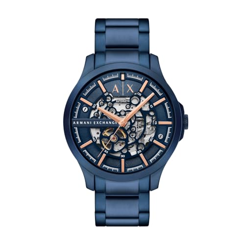 Armani Exchange Watch for Men, Automatic Movement and 46mm Case Size with Stainless Steel, Leather or Silicone Strap von Armani Exchange