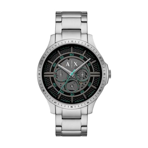 Armani Exchange Watch for Men, Quarz Multifunktionales Uhrwerk und 46mm Gehäusegröße mit Edelstahlarmband von Armani Exchange