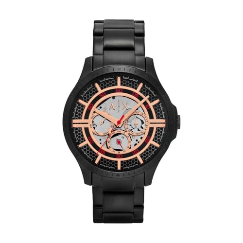 Armani Exchange Watch for Men, Quarz Multifunktionales Uhrwerk und 46mm Gehäusegröße mit Edelstahlarmband von Armani Exchange