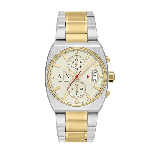Armani Exchange Uhr für Herren, Quarz Chronographenwerk und 40 mm Gehäusegröße mit Edelstahlarmband von Armani Exchange