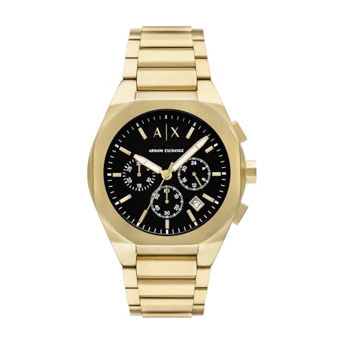 Armani Exchange Herrenuhr, Quarz-Chronographenwerk und 42 mm Gehäusegröße mit Edelstahlarmband von Armani Exchange