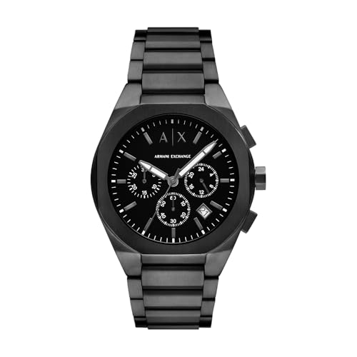 Armani Exchange Herrenuhr, Quarz-Chronographenwerk und 42 mm Gehäusegröße mit Edelstahlarmband von Armani Exchange
