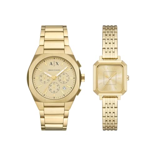Armani Exchange Herrenuhr, Quarz-Chronographenwerk und 42 mm Gehäusegröße mit Edelstahlarmband von Armani Exchange