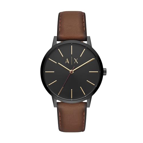 Armani Exchange Herren Analog Quarz Uhr mit Leder Armband AX2706 von Armani Exchange