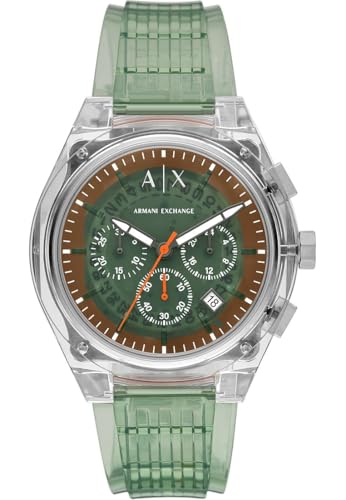 Armani Exchange Watch for Men, Chronograph Movement and 46mm Case Size with Stainless Steel, Leather or Silicone Strap Armani Exchange Watch for Men, Chronograph Movement and 46mm Case Size with Stainless Steel, Leather or Silicone Strap von Armani Exchange
