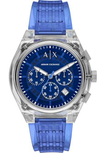 Armani Exchange Watch for Men, Chronograph Movement and 46mm Case Size with Stainless Steel, Leather or Silicone Strap Armani Exchange Watch for Men, Chronograph Movement and 46mm Case Size with Stainless Steel, Leather or Silicone Strap von Armani Exchange