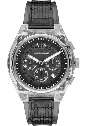 Armani Exchange Watch for Men, Chronograph Movement and 46mm Case Size with Stainless Steel, Leather or Silicone Strap Armani Exchange Watch for Men, Chronograph Movement and 46mm Case Size with Stainless Steel, Leather or Silicone Strap von Armani Exchange