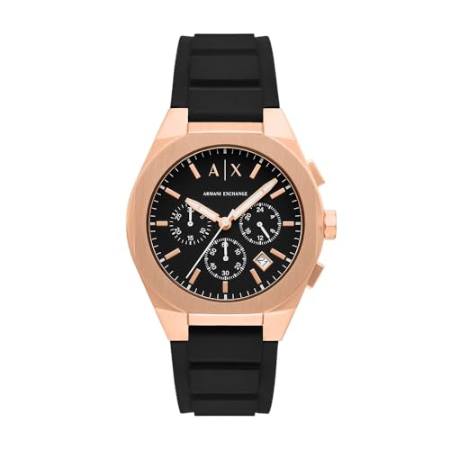 Armani Exchange Herren Analog Quarz Uhr mit Silikon Armband AX4190 von Armani Exchange