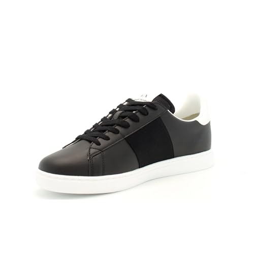 Armani Exchange Herren Side Logo Patch, Basic, Sneaker, Black+OP.White+Black, 40 EU von Armani Exchange