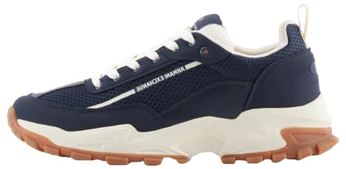 Armani Exchange Herren Aspen, Logo line Detail, 001 Print Sneaker, Navy+ Off White, 41.5 EU von Armani Exchange