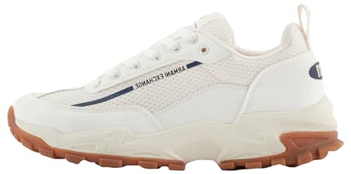 Armani Exchange Herren Aspen, Logo line Detail, 001 Print Sneaker, Off White+ Navy, 39 EU von Armani Exchange