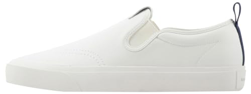 Armani Exchange Herren Borg, Leather, Back Logo Sneaker, Off White, 43 EU von Armani Exchange