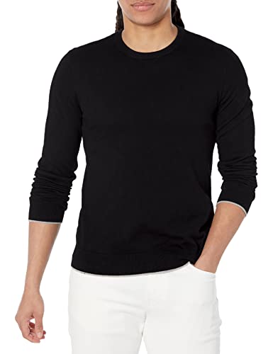 Armani Exchange Herren Crew Neck, Front Embroidered sur Ton Logo Pullover, Black, L von Armani Exchange