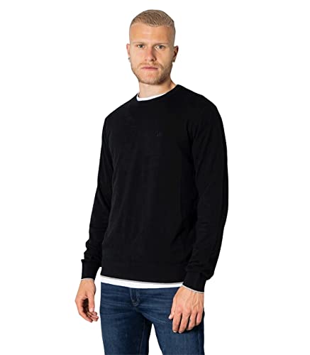 Armani Exchange Herren Crew Neck, Front Embroidered sur Ton Logo Pullover, Black, L von Armani Exchange