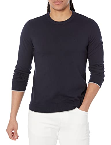 Armani Exchange Herren Crew Neck, Front Embroidered sur Ton Logo Pullover, Blue, M von Armani Exchange