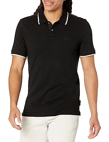Armani Exchange Herren Double Stripe Poloshirt, Schwarz, M von Armani Exchange