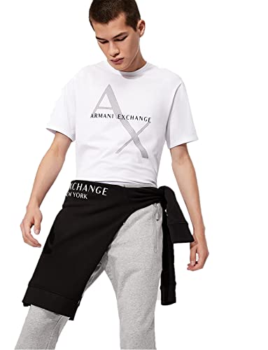 Armani Exchange Herren Drawstring Jogger with Zip Pockets Freizeithosen, Bc06 Legierung Heather, Groß von Emporio Armani