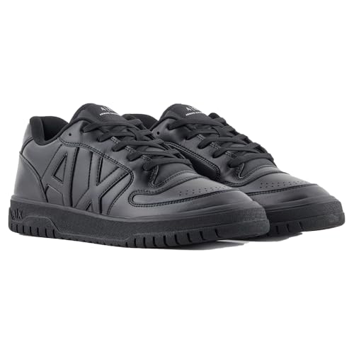 Armani Exchange Herren Duck Sneaker, Black+Black, 42.5 EU von Armani Exchange