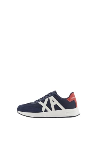 Armani Exchange Herren Dusseldorf Contrast Logo Sneaker, Navy+red, 41 EU von Armani Exchange