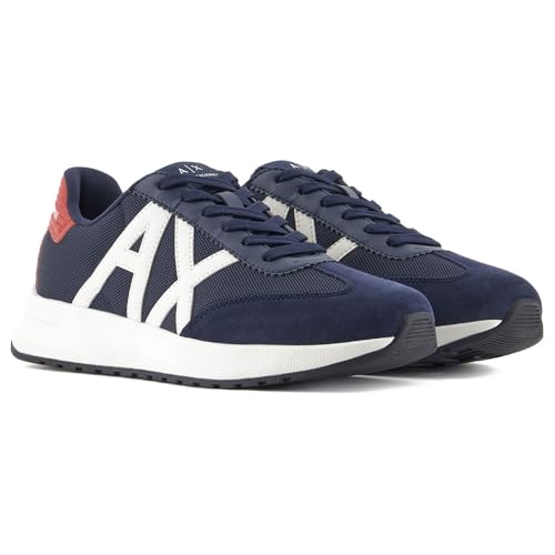 Armani Exchange Herren Dusseldorf Contrast Logo Sneaker, Navy+red, 40.5 EU Armani Exchange Herren Dusseldorf Contrast Logo Sneaker, Navy+red, 40.5 EU von Armani Exchange