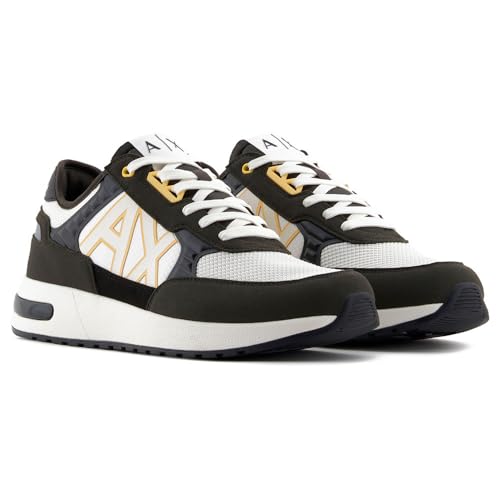 Armani Exchange Male Dusseldorf Embossed Geometric Motifs, Lace up Sneaker, Multicolor, 40 von Armani Exchange