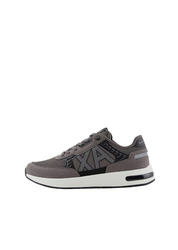 Armani Exchange Herren Dusseldorf Embossed Geometric Motifs Sneaker, Iron+Black, 40 EU von Armani Exchange
