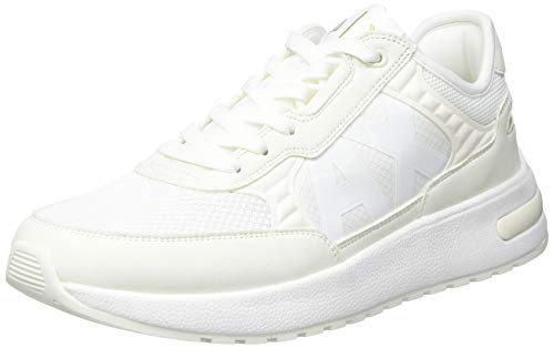 Armani Exchange Herren Dusseldorf Embossed Geometric Motifs Sneakers, Gebrochenes Weiß, 39 EU von Armani Exchange