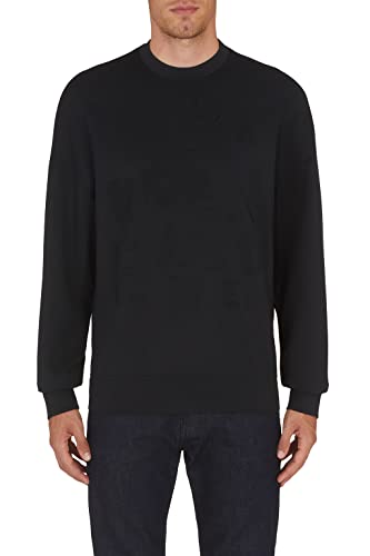 Armani Exchange Herren Embossed & Big on Tone Lettering Sweatshirt, Black, XL von Armani Exchange