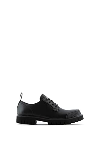 Armani Exchange Herren English Style, Chunky Rubber Sole, Back Logo Tape Oxford, Black, 40 EU von Armani Exchange