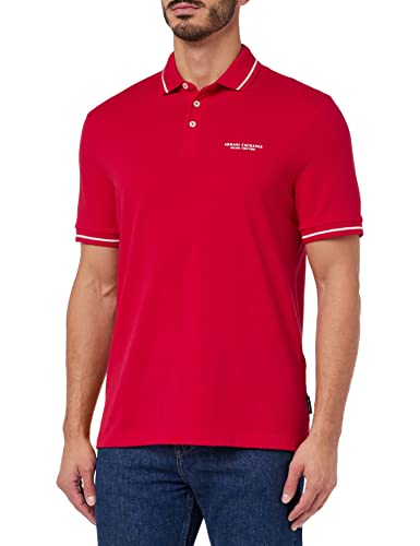 Armani Exchange Herren Essential, Pima-Baumwolle, Normale Passform, Poloshirt. Polo Shirt, Lipstick Red, S von Armani Exchange