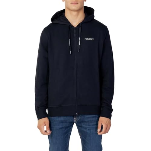 Armani Exchange Herren Everyday French Terry Hoodie Kapuzenpullover, Blau, XXL von Armani Exchange