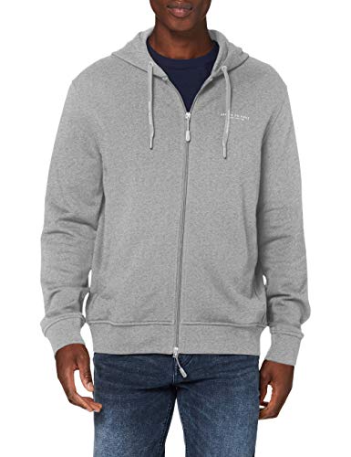 Armani Exchange Herren Everyday French Terry Hoodie Kapuzenpullover, Grau, XL von Armani Exchange