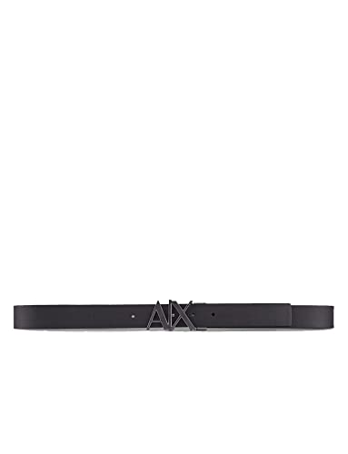 Armani Exchange Herren Everyday Logo Belt Gürtel, Schwarz, 40 von Armani Exchange