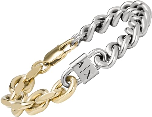 Armani Exchange Herren-Gliederarmband Edelstahl Bicolor, AXG0115710 Armani Exchange Herren-Gliederarmband Edelstahl Bicolor, AXG0115710 von Armani Exchange