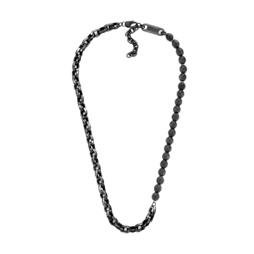 Armani Exchange Herren-Edelstahl-Halskette mit Karabinerverschluss, 9Lx9Wx4.5cm Armani Exchange Herren-Edelstahl-Halskette mit Karabinerverschluss, 9Lx9Wx4.5cm von Armani Exchange