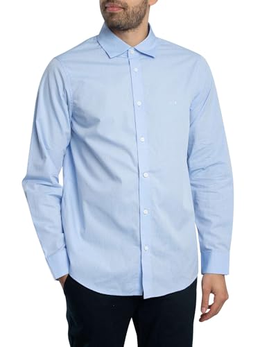 Armani Exchange Herren Hemd Mit Punkte-Logo, Light Blue, M von Armani Exchange