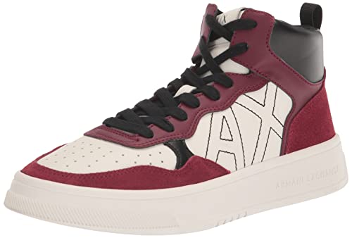 Armani Exchange Herren High top, Multicolor, Embossed Logo Sneaker, Off White+BORDEA, 39.5 EU Schmal Armani Exchange Herren High top, Multicolor, Embossed Logo Sneaker, Off White+BORDEA, 39.5 EU Schmal von Armani Exchange