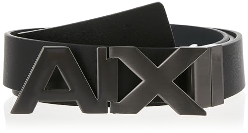 Armani Exchange Herren Hinge Belt Gürtel, Schwarz, 36 von Armani Exchange