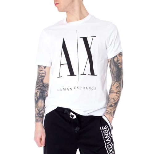 Armani Exchange Herren T-shirt 8nztpazjh4z T-Shirt, Weiß, XL von Armani Exchange