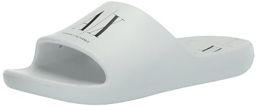 Armani Exchange Herren Icon Slide Sandale, Op.white+black, 44.5 EU von Armani Exchange