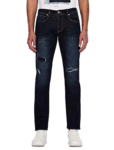 Armani Exchange Herren Indigo Denim Jeans Jeans, Indigo Denim, 28 von Emporio Armani