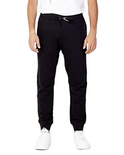 Armani Exchange Herren Jogger mit Kordelzug und Reißverschlusstaschen Lässige Hose, schwarz, 27-32 von Armani Exchange