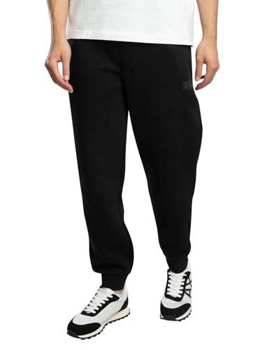 Armani Exchange Herren Jogginghose Mit Geprägtem Logo, Black, L von Armani Exchange