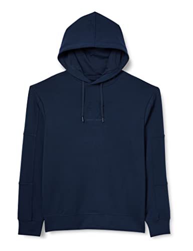 Armani Exchange Herren Kapuze am Hals, geprägtes Logo auf der Vorderseite. Hooded Sweatshirt, Navy Blazer, M von Armani Exchange