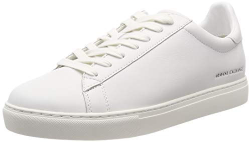 Armani Exchange Herren Lace Up Sneaker, Weiß (White 00001), 47.5 EU von Armani Exchange