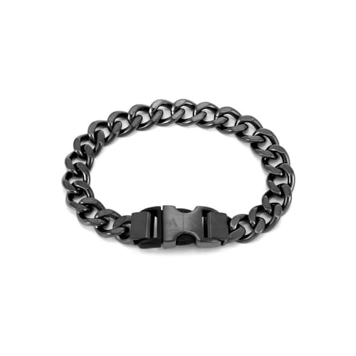 Armani Exchange Herren Edelstahl Armband mit Dornschließe, Length: 195MM, Width: 8MM von Armani Exchange