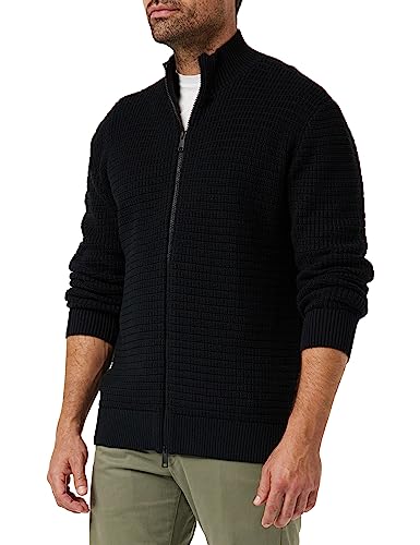 Armani Exchange Herren Long Sleeves,Double Zip, Genuine Cotton Cardigan Sweater, Schwarz, XL EU von Armani Exchange