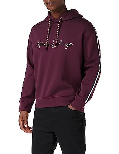 Armani Exchange Herren Long Sleeves with Tape, Hooded Sweatshirt, Brown, L EU von Armani Exchange