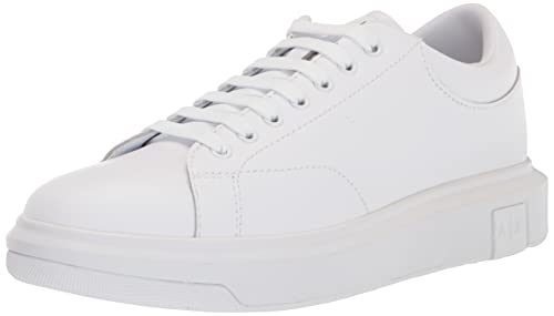 Armani Exchange Herren Men's, Basic, Back Extended Logo, Optic White Sneaker, OP.White, 45 EU von Armani Exchange